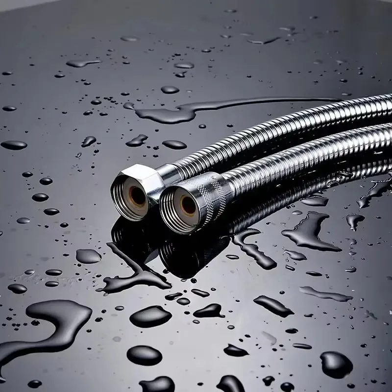 1pcs 1.5M Shower Hose, Upgrade Stainless Steel Shower Tube, Anti-Kink and Leak-Proof, High Pressure Resistance, Universal G 1/2 2