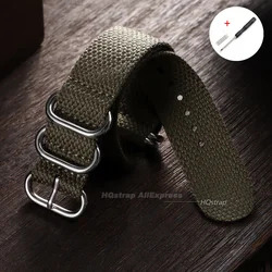 Premium Nylon Woven Watch Strap - Sport Wristband - 22mm (Green)