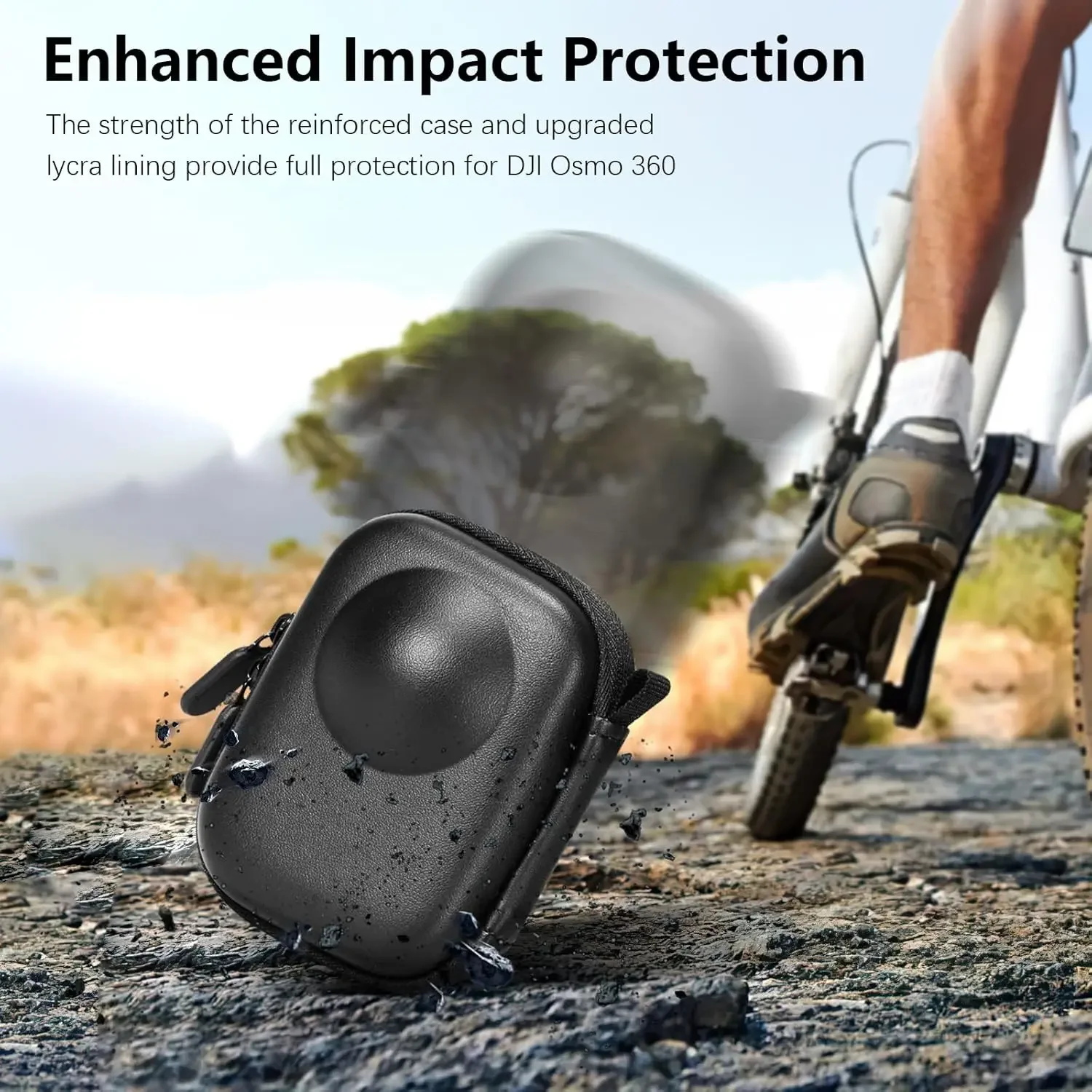 for DJI OSMO 360 Portable Storage Bag with Carabiner Carrying Case Protective Shell Anti-Lost Cases for DJI OSMO360 Accessories