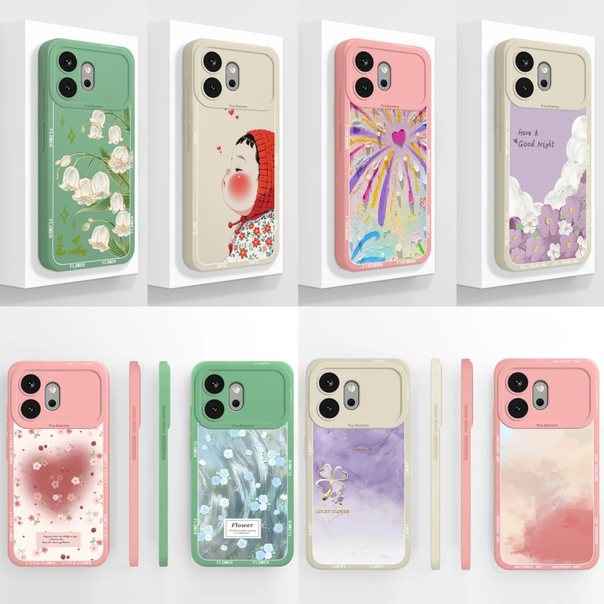 Candy Painted Soft Liquid Silicone Lightweight Phone Case with Lens Protection