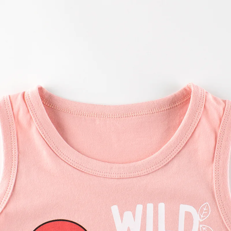 Summe Children Vests for Girls Clothing 100% Cotton Dinosaur Cartoon Kids Boys Sport Causal Tank Tops Baby Cute Clothes kids tops,sport tank tops