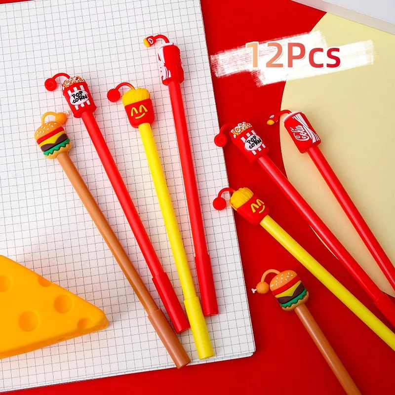 

12 шт./партия, гелевые ручки с черными чернилами, 0,5 мм