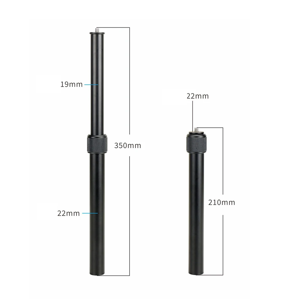 Trépied Extension 2 Sections 350mm 1/4-20 pour Cardan DSLR
