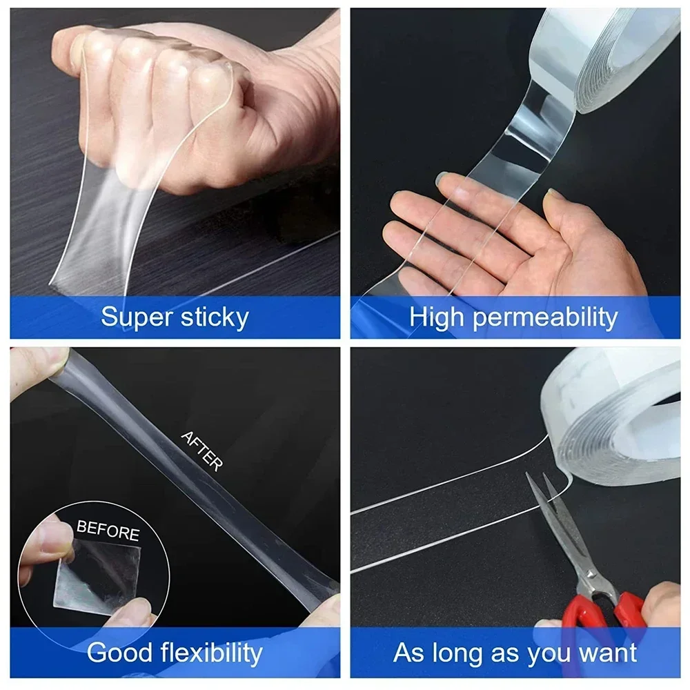 Nano Tape: Extra Strong Double-Sided Waterproof Adhesive Tape
