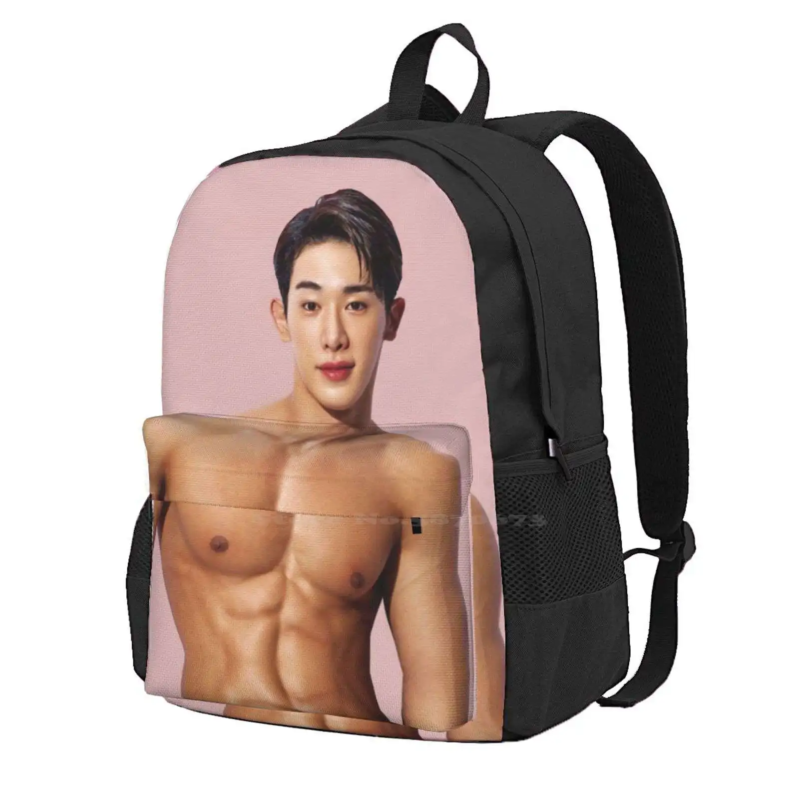 

Wonho School Storage Bag Student'S Backpack Wonho Shirtless Wonho Muscles Korean Idol Hot Korean Guys Muscle Daddy Muscular Man