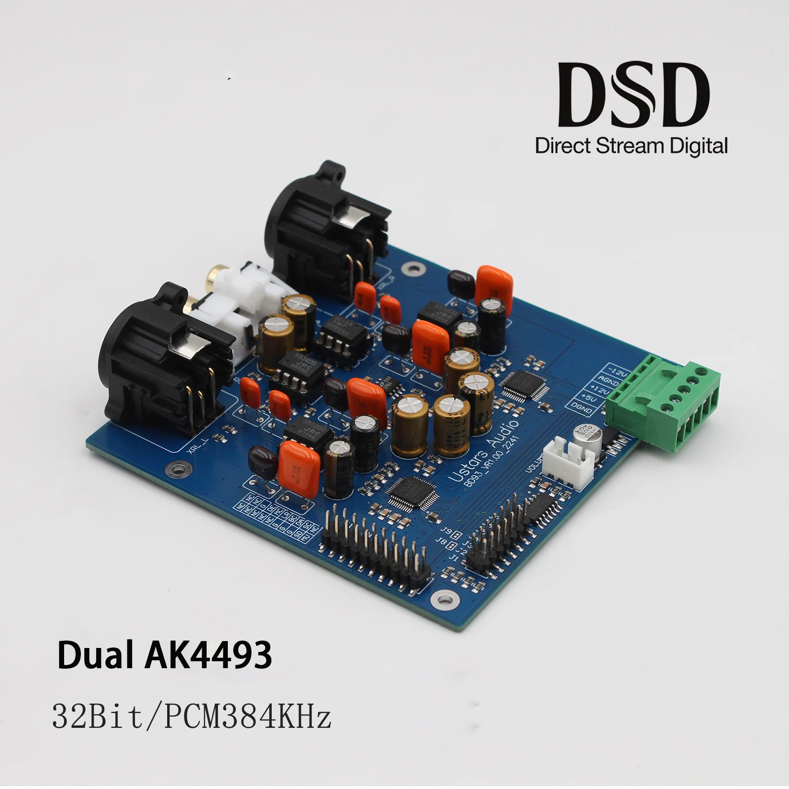 

Nvarcher Dual AK4493 HiFi декодирующая плата IIS вход RCA XRL выход 32 бит 768 кГц DSD512