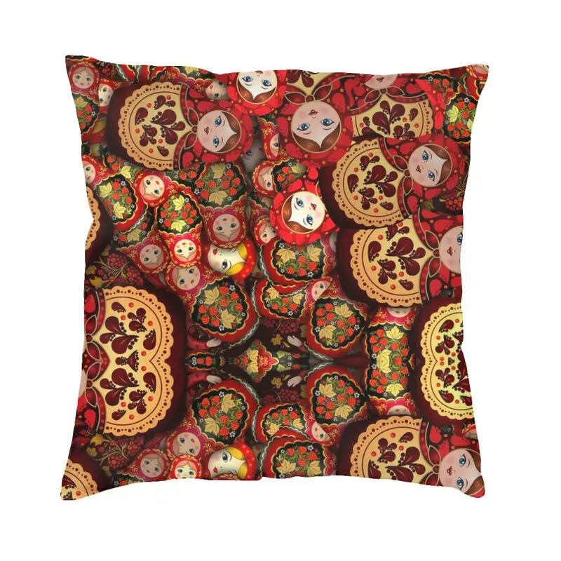 

Modern Russia Matryoshka Doll Cushion Cover for Sofa Polyester Russian Folk Art Throw Pillow Case Home Decorative Pillowcase