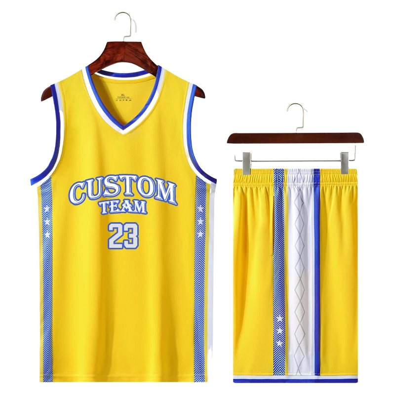 Kids Basketball Uniforms Custom 100% Polyester Mesh Throwback Breathable Basketball Jersey Boys Quick Dry Basketball Shirts 2302 2