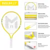 Kids Tennis Racket,17" Aluminum Tennis Racket with 3 Tennis Balls,2 Carry Bag for Kid,Toddler Outdoor/Indoor Sport Play Rackets 3