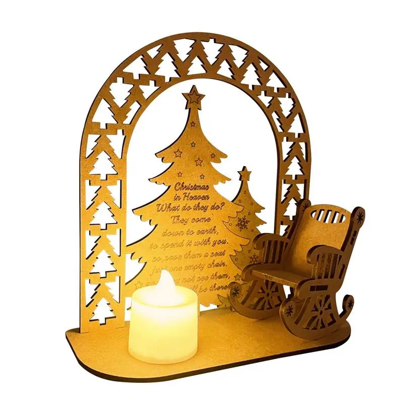 

Christmas In Heaven Candle Chair Commemoration Ornament With Candle And Rocking Chair Candlestick Merry Christmas Ornament For