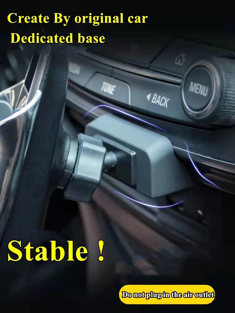 Car Cell Mobile Phone Holder Wireless Charger GPS Mount Bracket For BMW X1 X2 X3 X4 X5 X6 X7