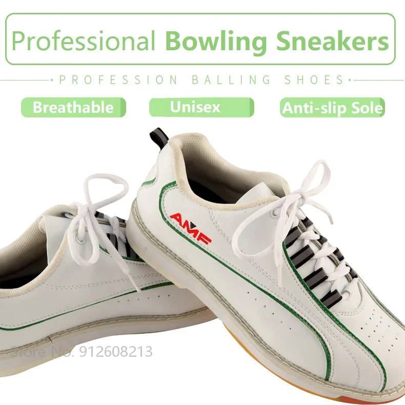 Professional Bowling Shoes for Women Men Skidproof Sole Sports Sneakers Breathable Unisex Bowling Trainers High Quality Footwear