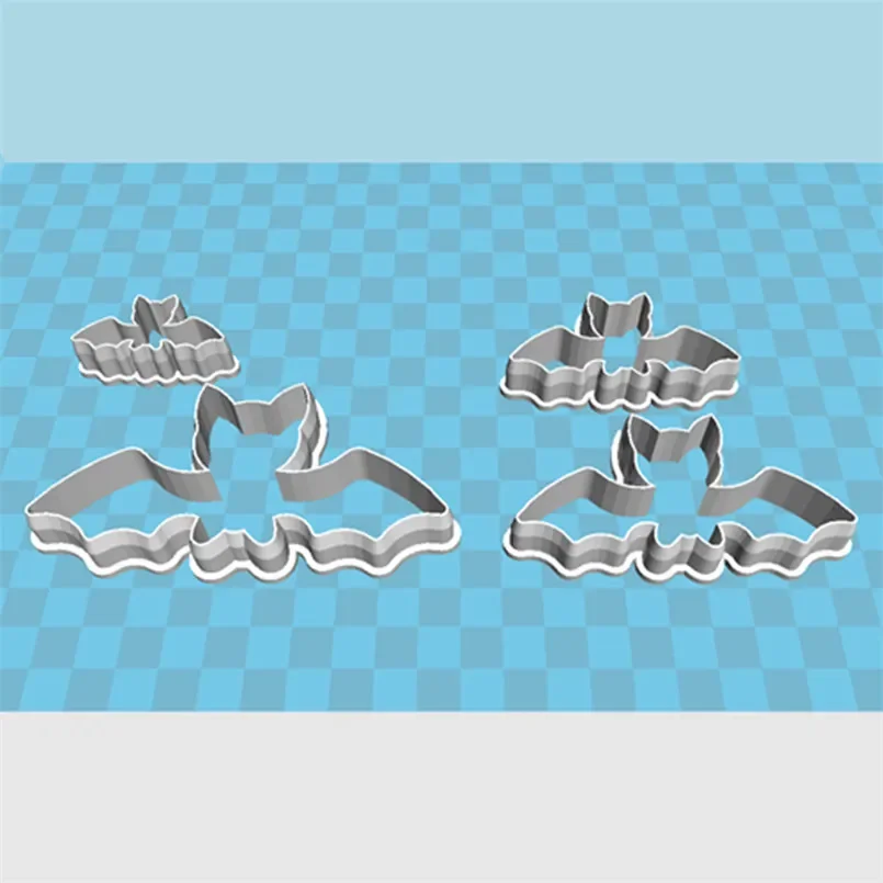 Cartoon Animal Little Bats Plastic Biscuit Mould Irregular Shape Cake Cookie Decorating Fondant Cutters Tools