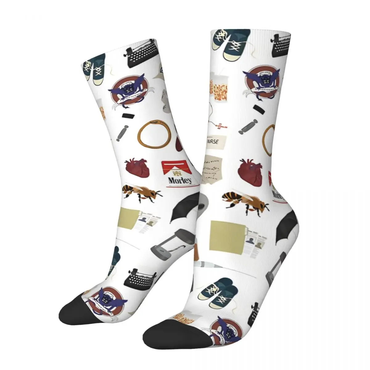 

Funny Happy Men's compression Socks Prop Vintage Harajuku The X-Files Street Style Novelty Seamless Crew Crazy Sock Gift Printed