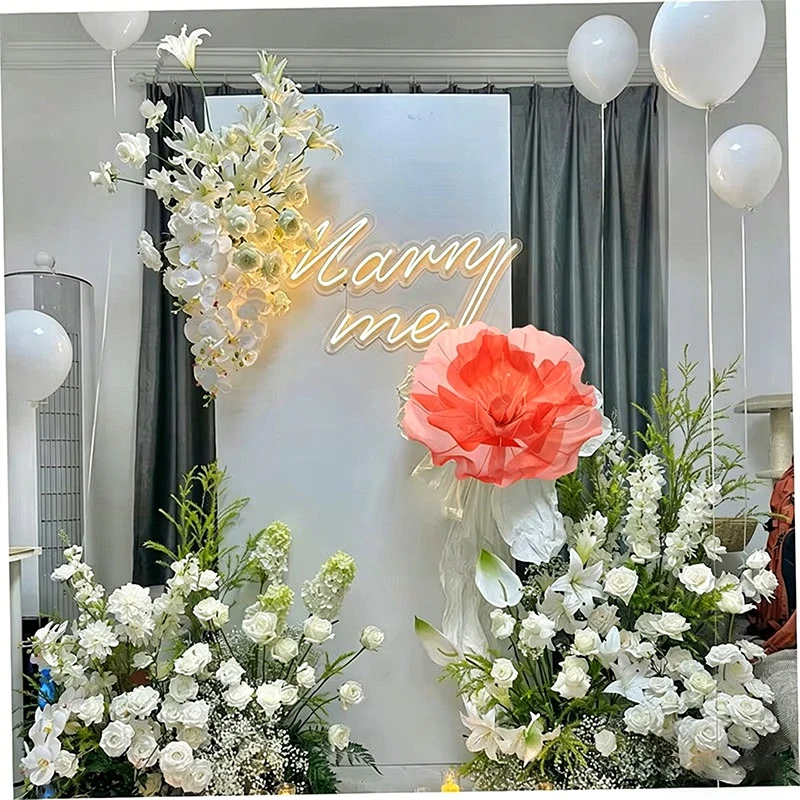 Large Transparent Tulle Flower with Pearl Accents for Decorative and Event Use