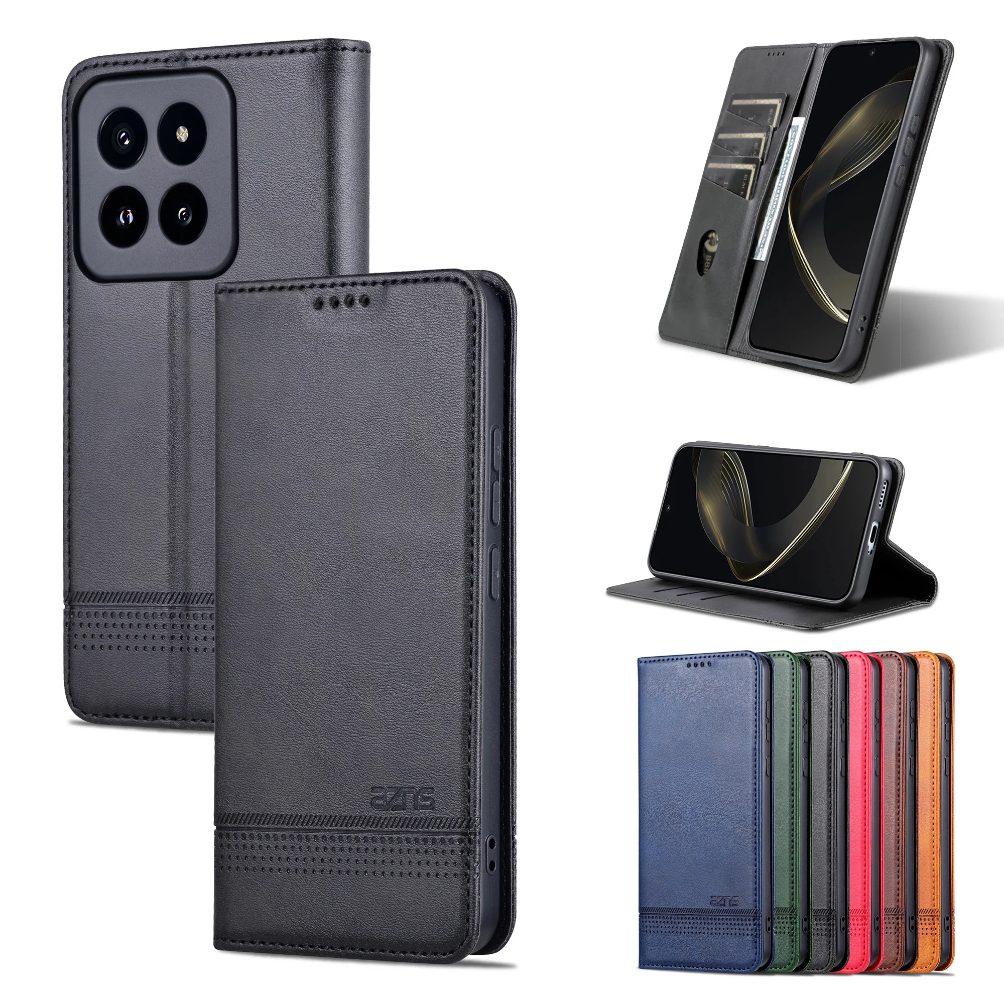 

Чехол для Xiaomi 14 Pro, Чехол-бумажник, флип-Чехол из искусственной кожи с подставкой, мягкий Чехол-книжка из ТПУ для телефона Xiaomi 14 Pro, оболочка, чехлы