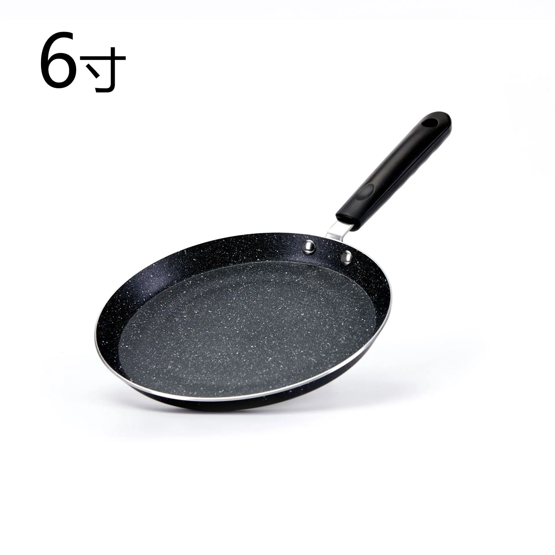 6 Inch Non-Stick Frying Pan Layer Cake Making Pan With Handle Crepe Pan for  Induction Cooker/Gas Stove/Opening Fire Pink/ Black