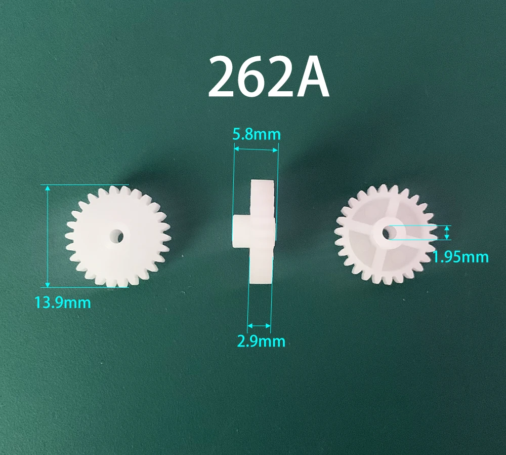 262A 262A Short 262.5A 262.5A Thick 263A 0.5M Gear Modulus 0.5 26 Tooth Plastic Gear Disc Motor Fitting Toy Accessories 10pcs