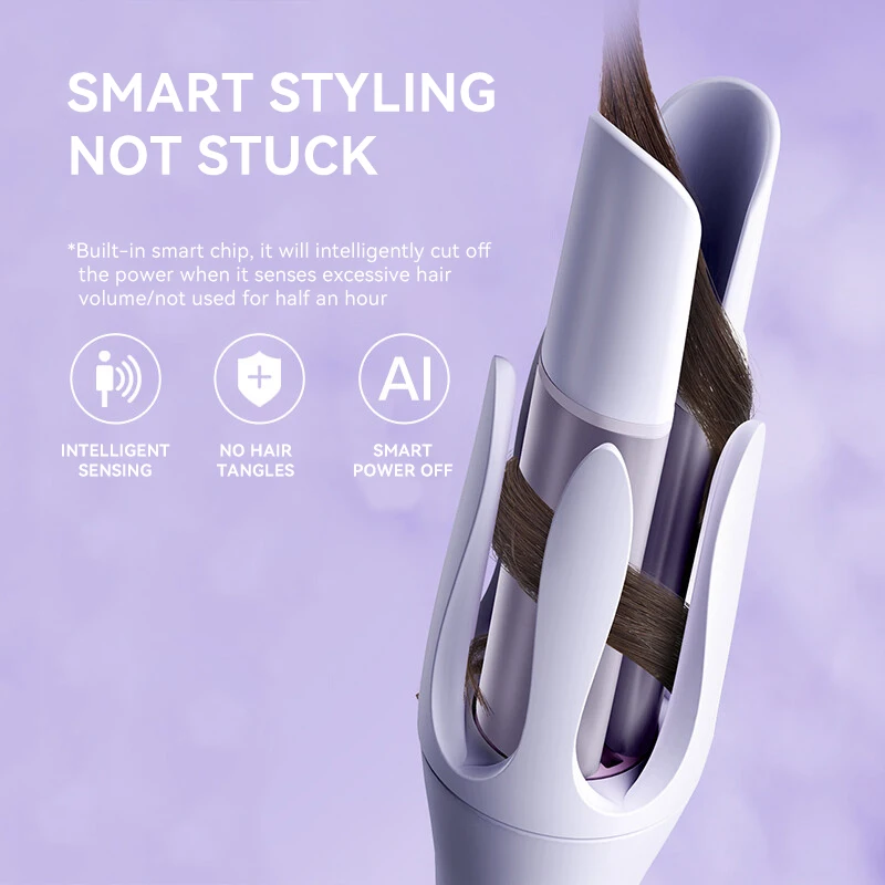 Lena LN-Z3S 32mm Automatic Hair Curler, Negative Ion, 3 Temperature Settings, 25s Fast Heating, Anti-Scald, Portable for Travel