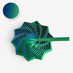 Sensory Fidget Star: 3D Spiral Illusion Stress Relief Ornament (Green)