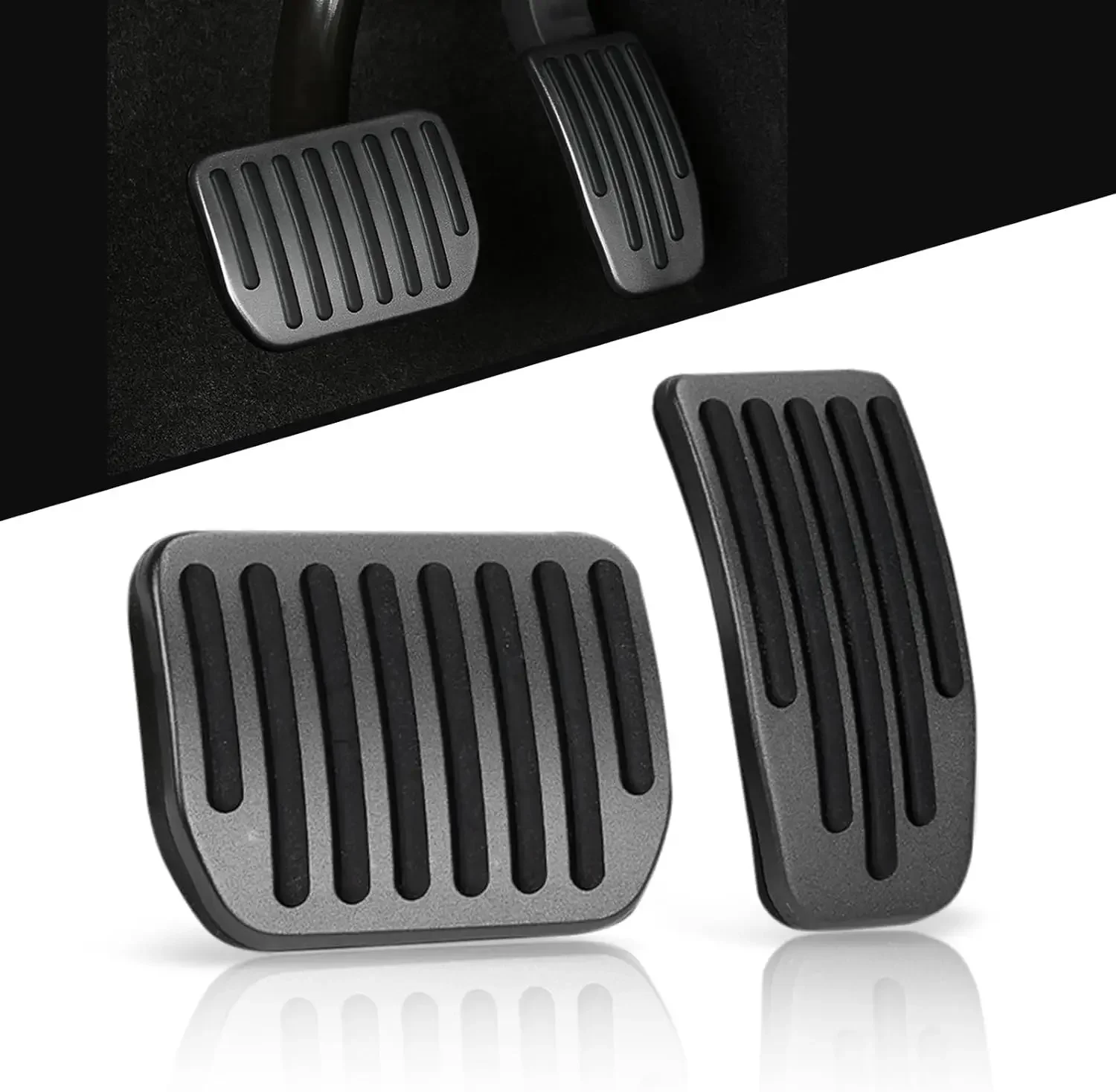 Car Pedals Stainless Steel Pedal Cover For Tesla Model 3 Y Aluminum alloy Foot Pedal 20-23 Car Accelerator Gas Fuel Brake Rest Pads Mat Cover Accessories Styling