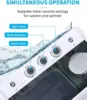 21LBS Portable Washing Machine, Washer(14LBS) and Spinner(7LBS), Mini Compact Twin Tub Washer and Dryer Combo with Pump Draining 3