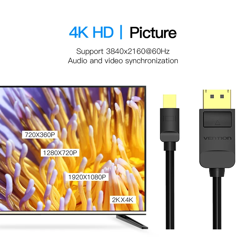Vention Thunderbolt ̴ ÷ Ʈ-÷ Ʈ ̺ ̴ DP-DP ̺  Macbook Pro Air  ǻ TV ȯ