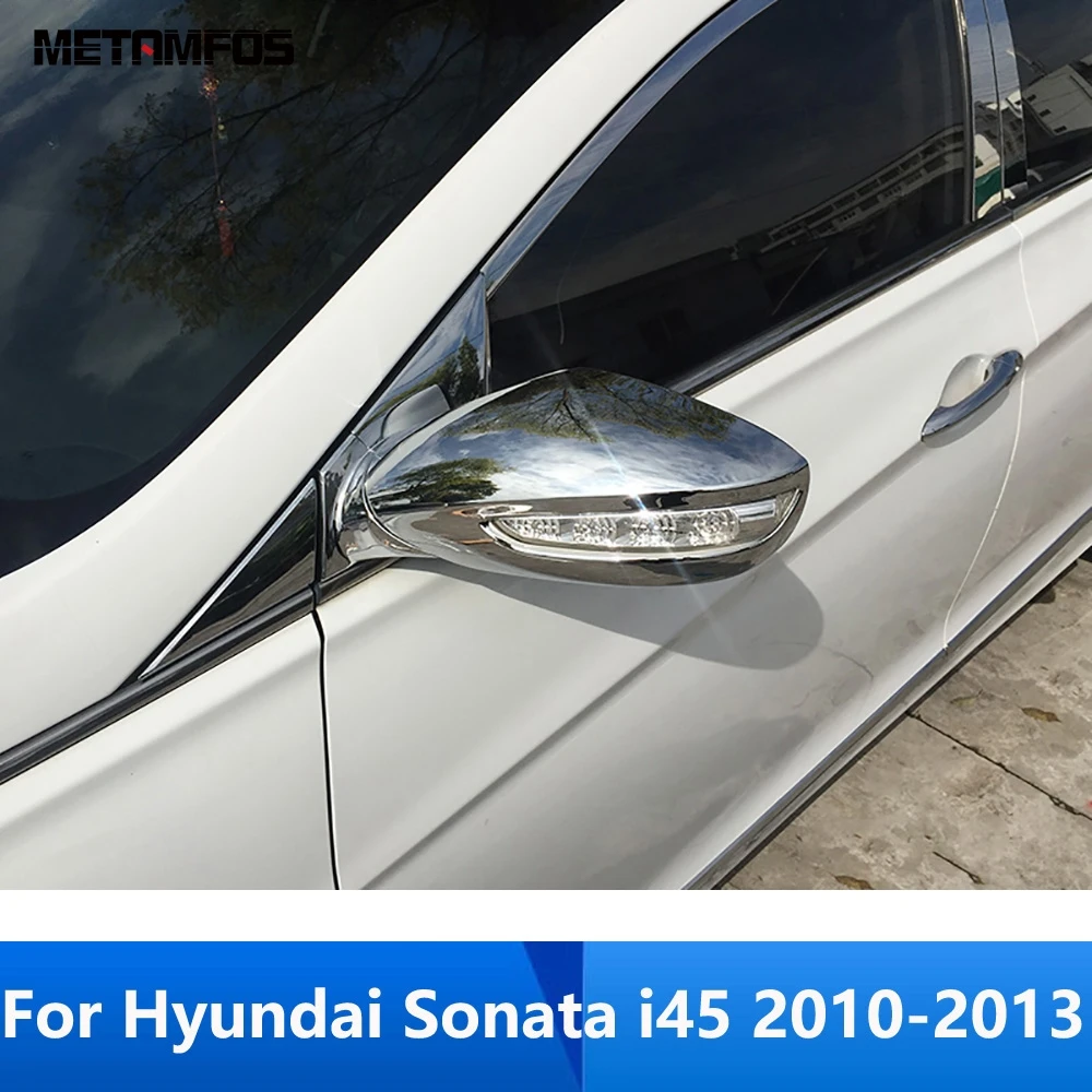 

Накладка на зеркало заднего вида для Hyundai Sonata i45 2010 2011 2012 2013, хромированные боковые дверные зеркала, защитные аксессуары, Стайлинг автомобиля