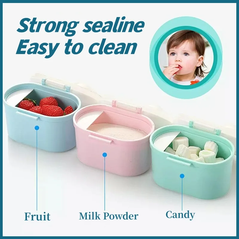 3-layer infant multifunctional portable milk powder storage box, children's large capacity sealed milk powder can, snack storage