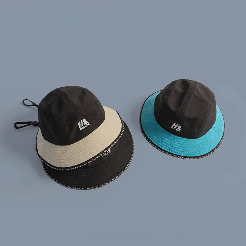 2024 coreano primavera e l'estate cappello da sole da donna all'aperto sottile ad asciugatura rapida tappo da bacino da uomo campeggio escursionismo con lacci secchio_voghion.com