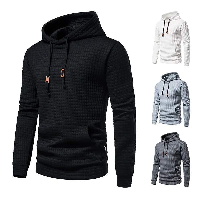 Men's and Women's Solid Color Pocket Hoodies Sports Fitness Sweatshirts Fashionable Casual Pullovers Multi Color