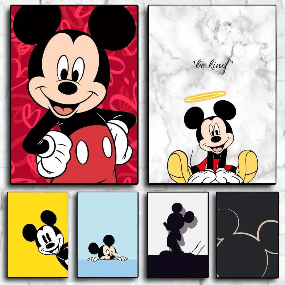 

Kawaii M-Mickey Mouse Poster Paper Print Home Living Room Bedroom Entrance Bar Restaurant Cafe Art Painting Decoration