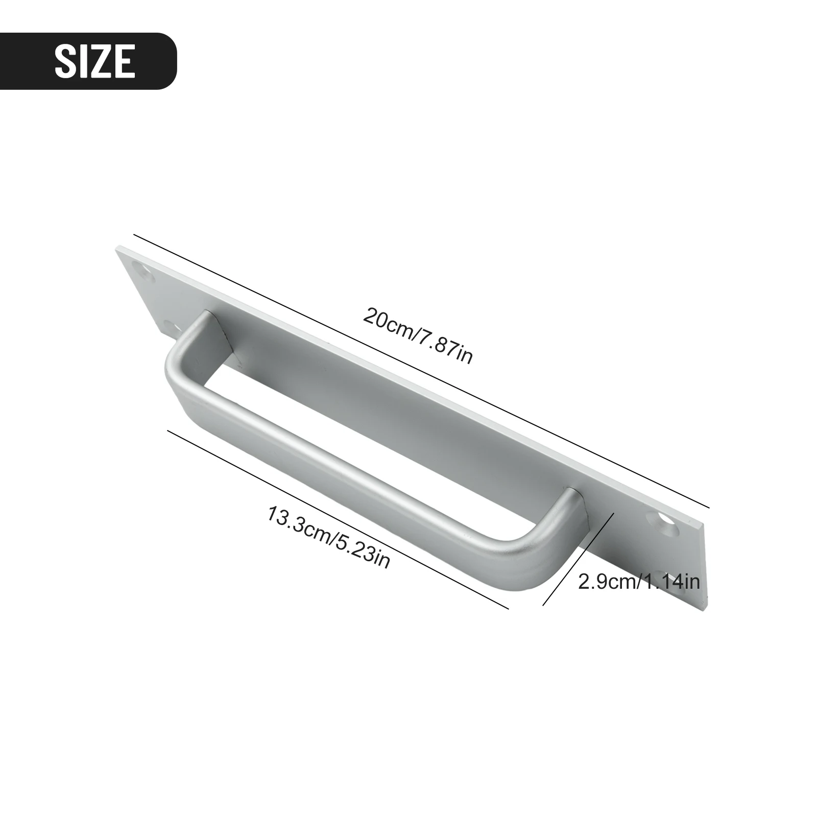 

Alloy Handles Door Handles Aluminum Alloy Free Balcony Sliding Brand New Practical Punching Handle Square Corners