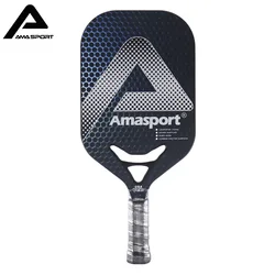 AMASPORT Pickleball Paddles Carbon Fiber Surface Foam Injection Edge Vibration Absorption Polymer Honeycomb Pickleball Rackets