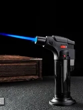  Butane Torch Lighter Refillable Adjustable Flame Lighter Kitchen Cooking Torch BBQ Ignition Picnic Tool Windproof Lighter 