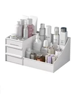 1pc Multi-Grid Makeup Storage Box, Modern Plastic Desktop Makeup Organizer For Home, Gift For Valentine's Day 1