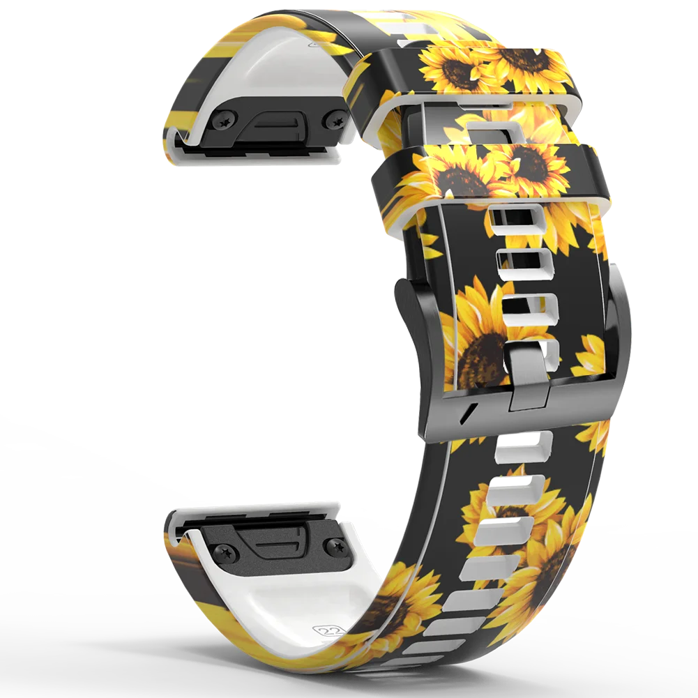 Silicone Sports Watchband with Unique Print Design