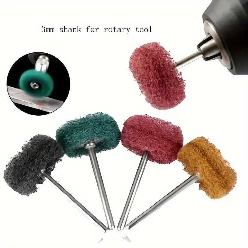 5-50 Stück Mini-Bohrer-Schleifbürsten-Set, Nylon-Polierscheiben, Rotationswerkzeug-Zubehör zur Rostentfernung