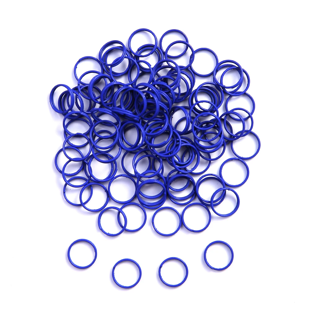 100pcs Colorful Painted Iron Rings for DIY Accessories and Keychains