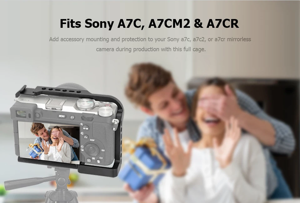 Full Camera Cage for Sony a7C/a7C II/a7CR With Integrated Arca-Type Base Camera