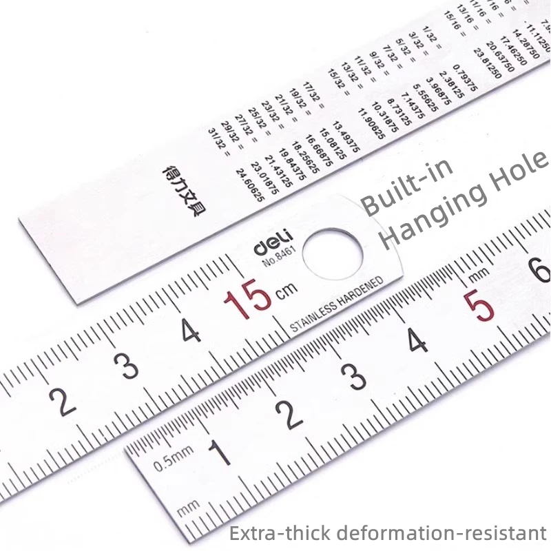 Premium Stainless Steel Measuring Ruler Set | Non-Deforming, Clear Markings | 10/20/30 CM Lengths