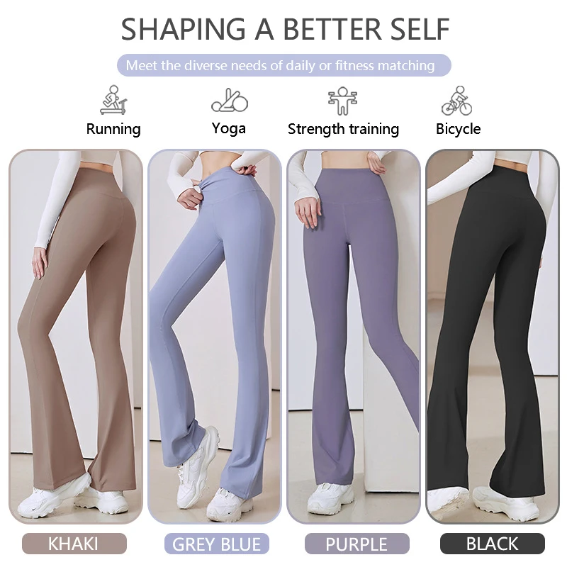Crz Yoga Leggings Sunzel Flare Leggings, Crossover Yoga Pants With Tummy Control, High Waisted And Wide Leg, No Front Seam Black Large 34" Inseam In | Whizz Pants Levis Women Jeans