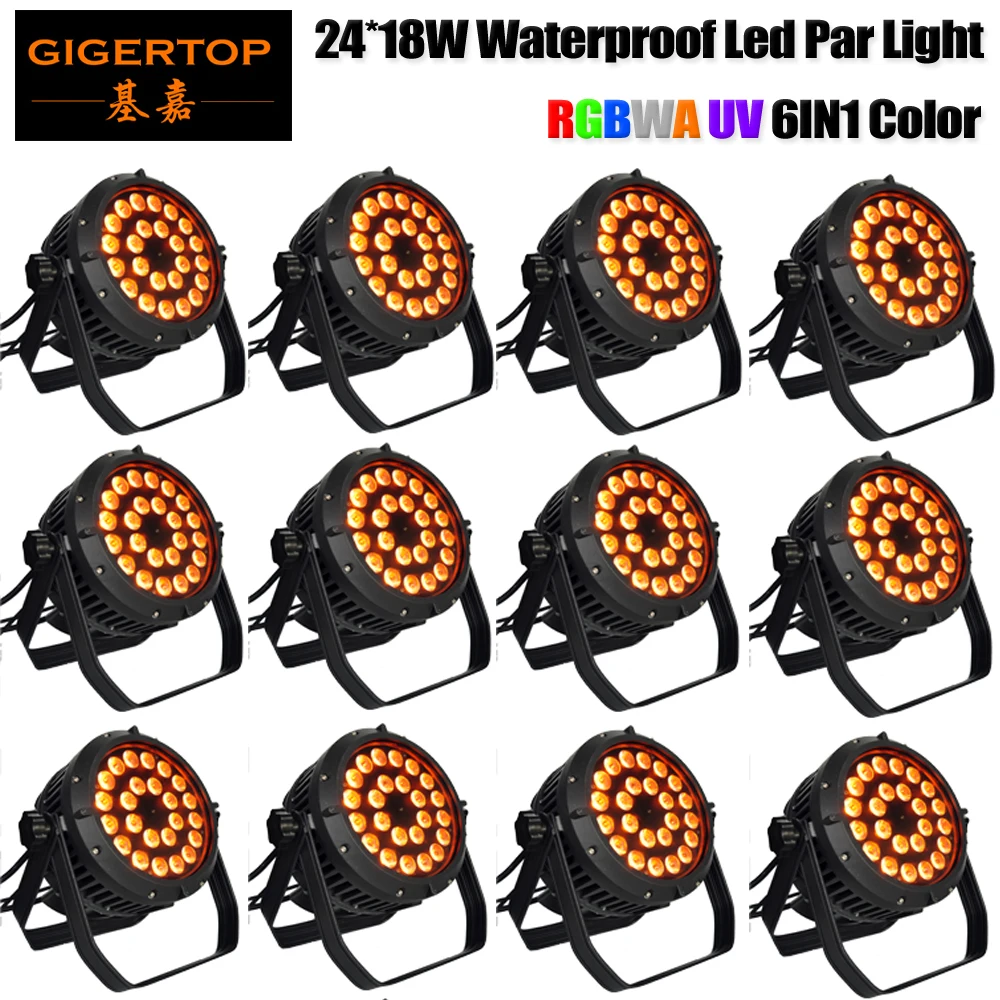 

TIPTOP Stage Lights 150W Professional DJ Light 24x18W Super Bright Party Lighting LED DMX-512 Washing Light for Church Events