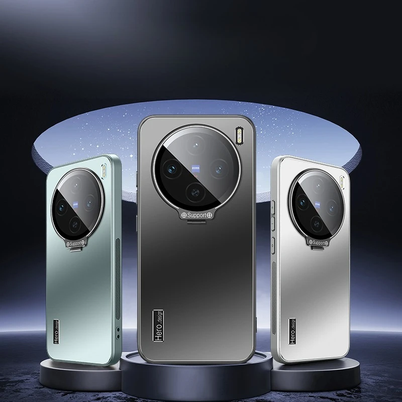 Matte Shockproof Back Cover with Camera Lens Protection and Invisible Bracket Holder