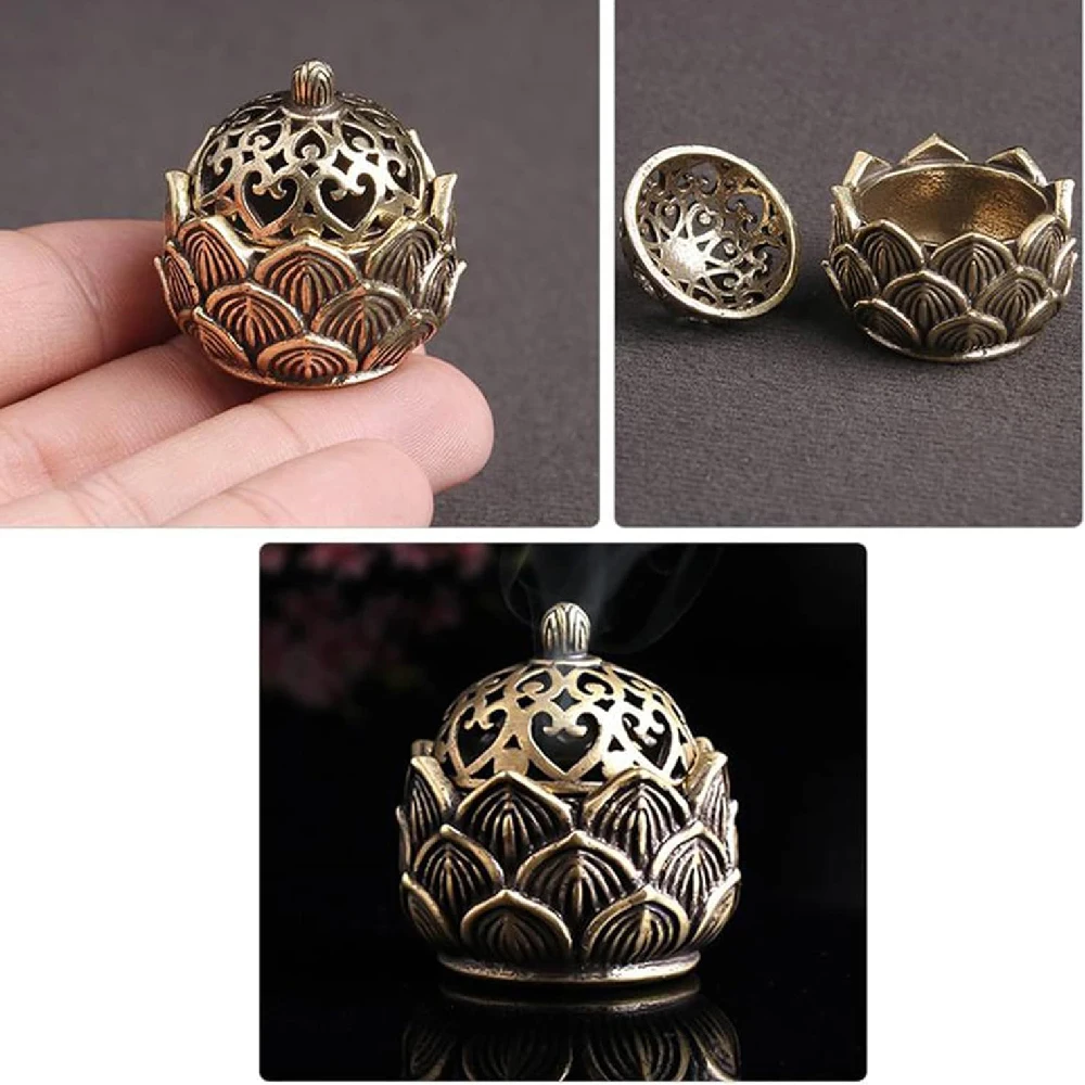 مبخرة فنغ شوي لوتس زن لفائف حامل مبخرة للعلاج بالر...