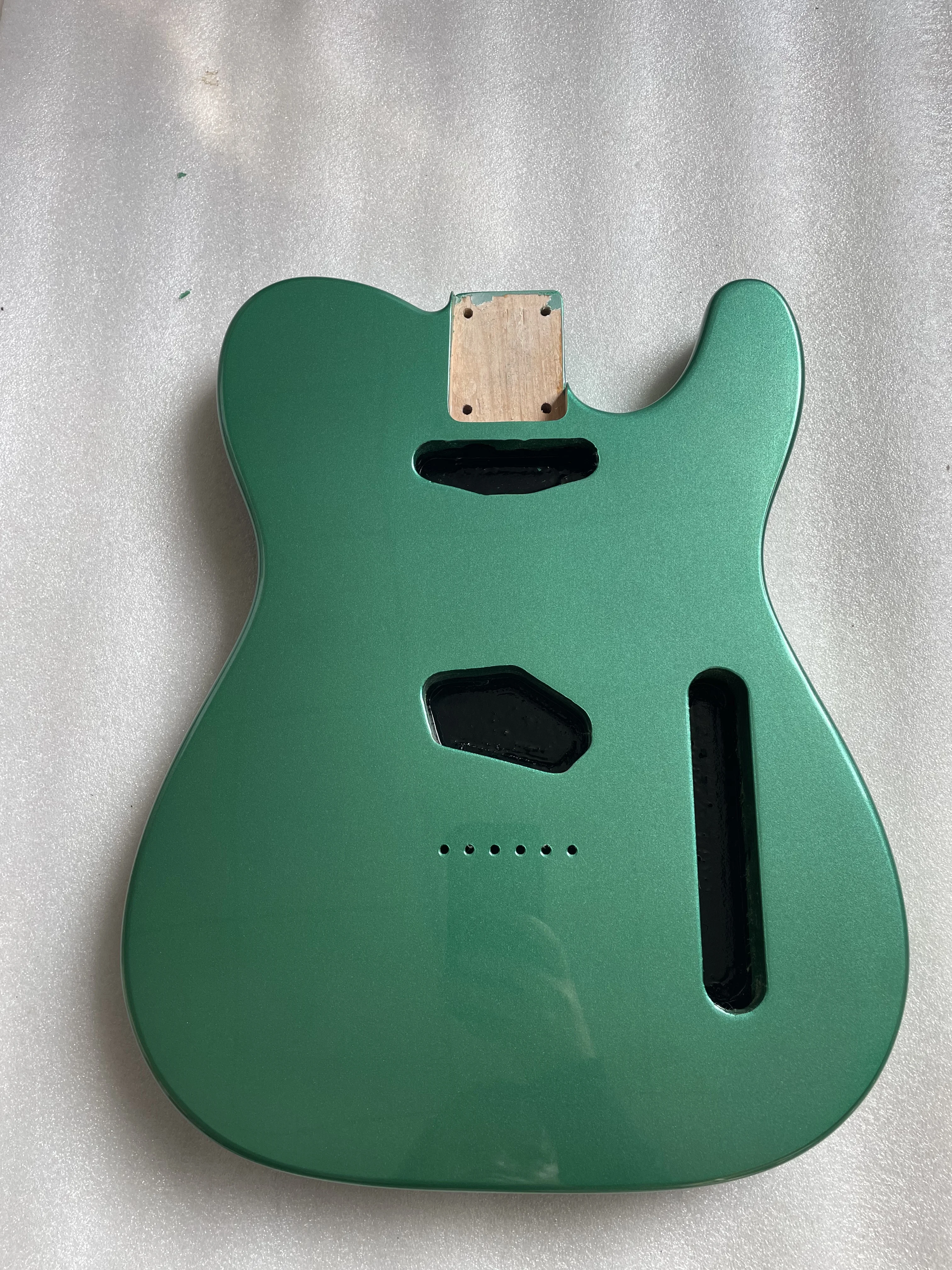 

New DIY Upgrade T L Guitar Body Alder Wood Aged Wooden Barrel Gloss Metal Green Piano Baking Paint 5.55cm Width High Quality