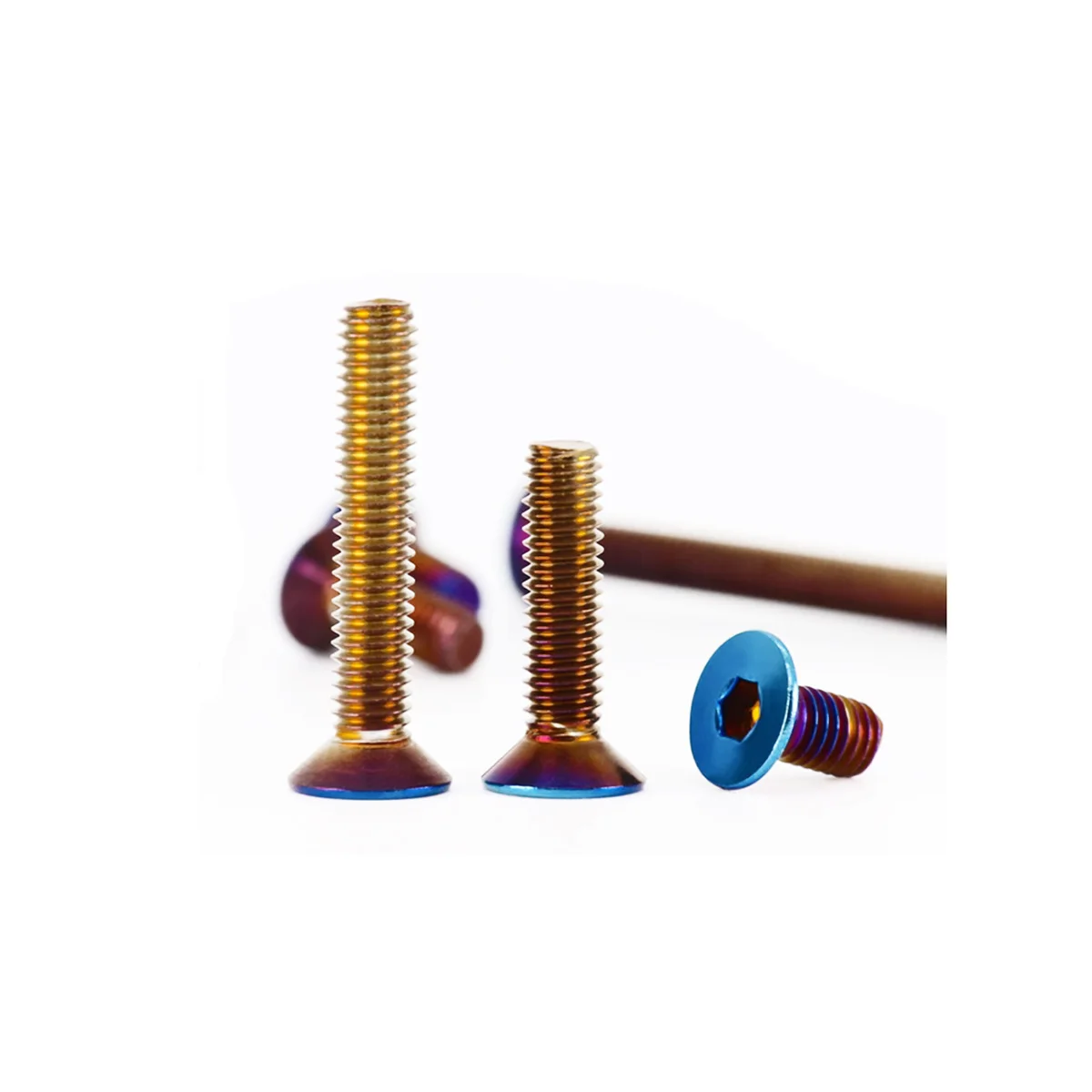 Stainless Steel Countersunk Steering Wheel Screw / Colored Bolt / Titanium Blue