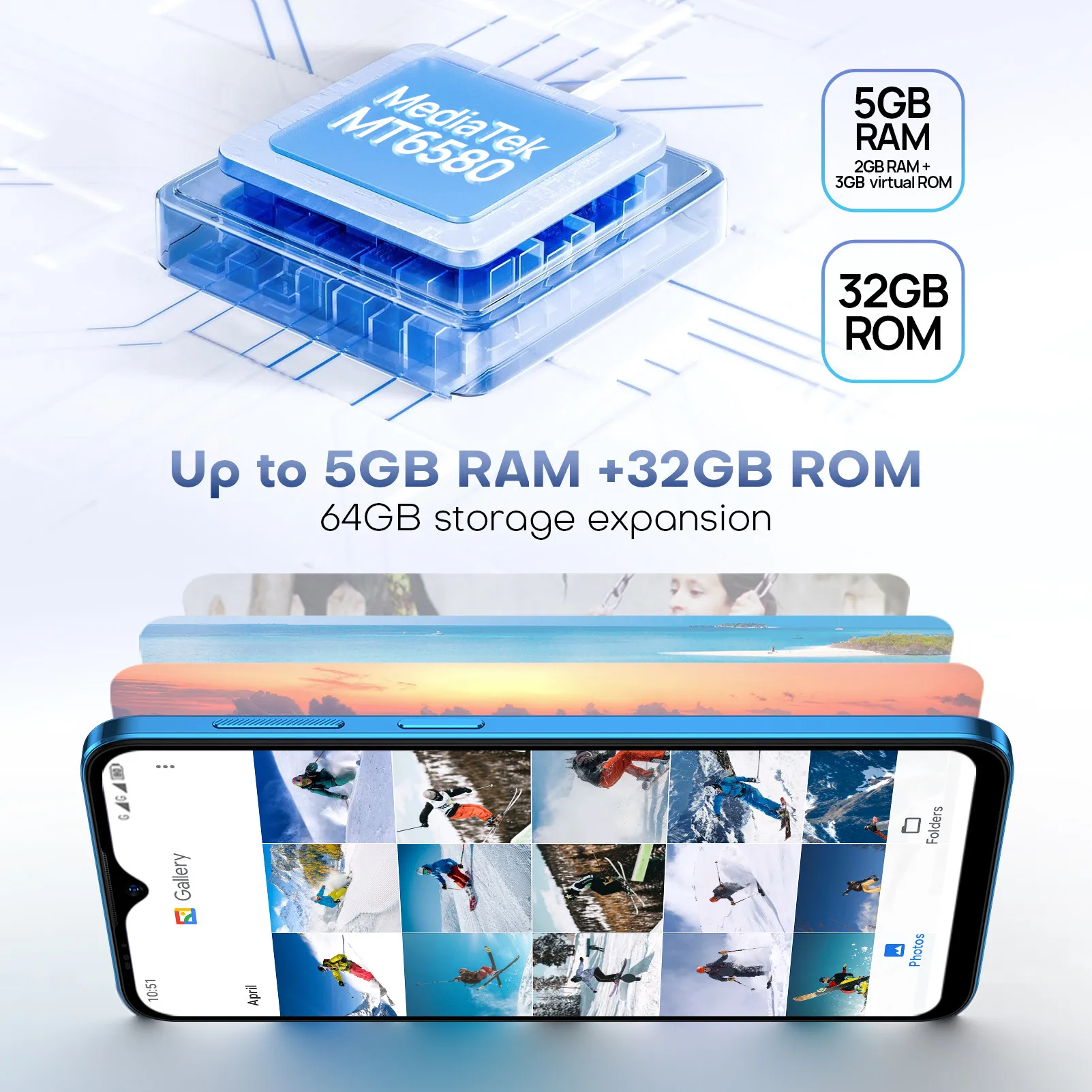 Ulefone Note 15 Smartphone Android 12 Phone 8MP Camera 6.22-inch 5GB RAM 32GB ROM 64GB Expandable 4000mAh Portable Cellphone 4