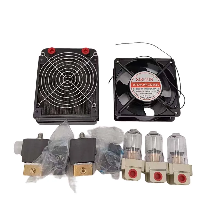 3 In 1 Flowmetre Kit Radiator 220V Solenoid Valve Filter Set For Common Rail Test Bench Accessories