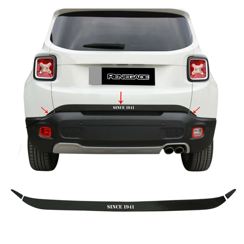 

Matte Black Rear Lower Bumper Sticker Since 1941 Letter Exterior Decal Vinyl for Jeep Renegade 2016 2017 2018 2019